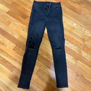American Eagle Black Distressed Women Jeans